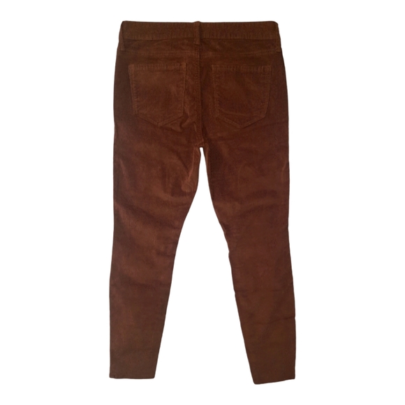 Womens Brown Burnt Umber Cordoroy Old Navy Rockstar Super Skinny Mid-Rise Sz 8 - Picture 2 of 11